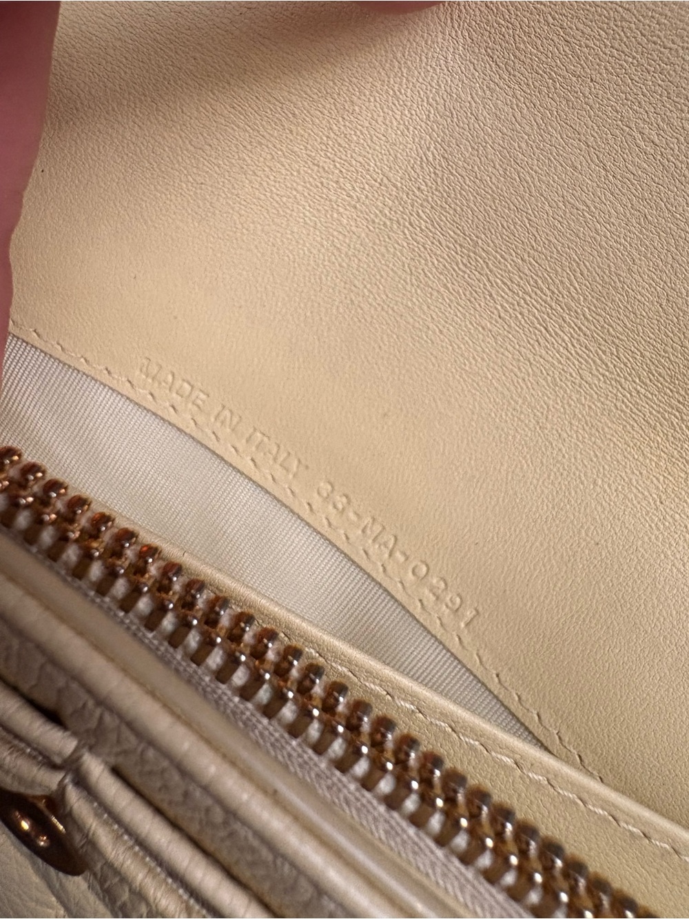 Christian Dior Cannage leather long wallet on chain in pale yellow - Picture 6 of 9
